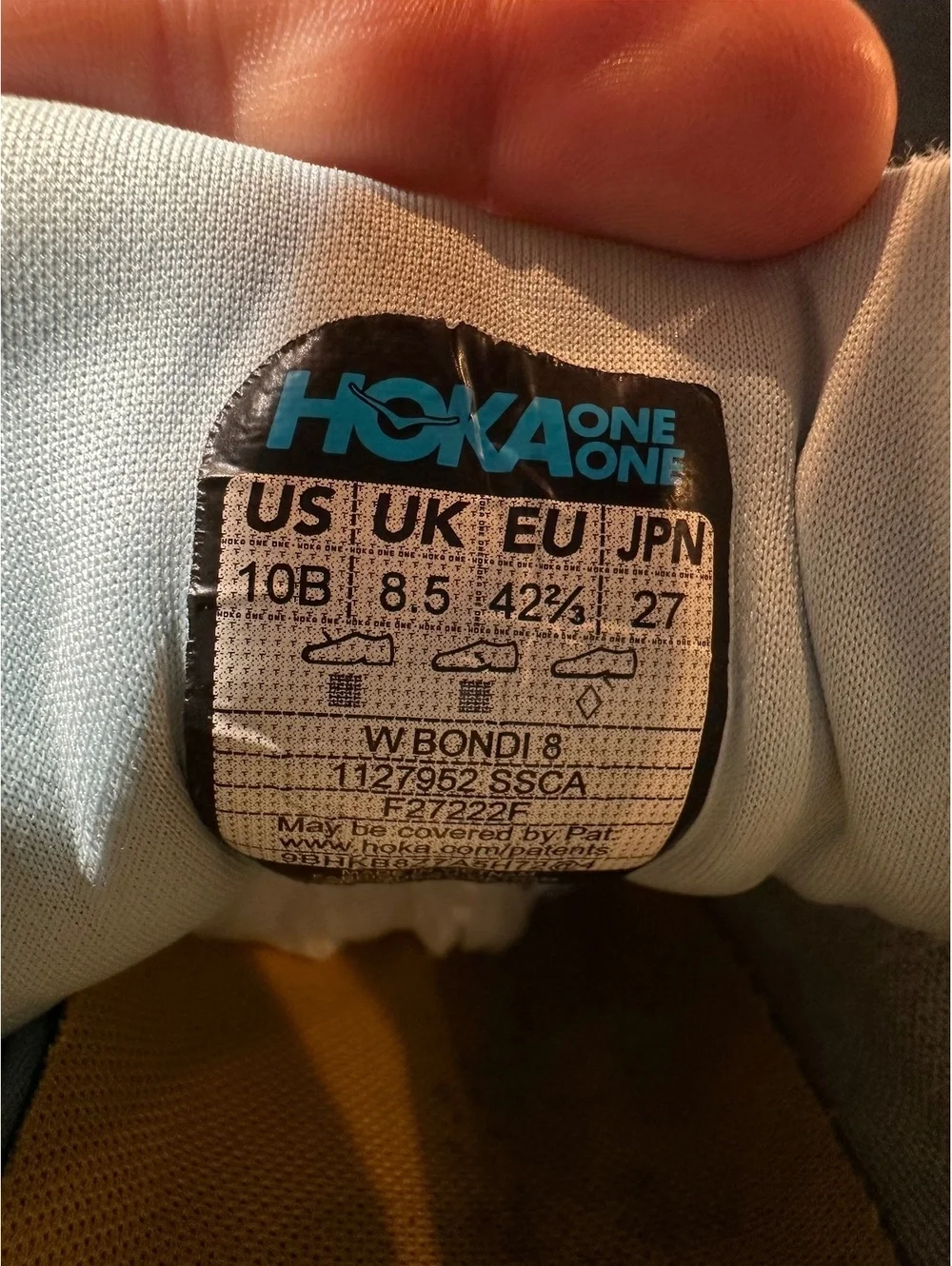 HOKA ONE ONE Bondi 8 Women's Running Shoes Size 10B Light Blue Yellow